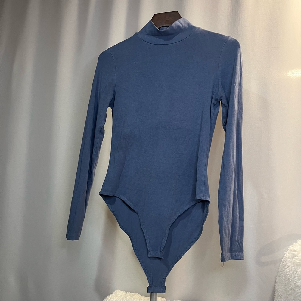 Blue Long Sleeve Bodysuit